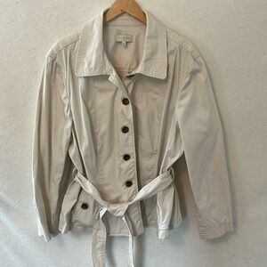 Talbots Short Cotton Trench Coat -22W